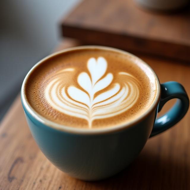 Arte latte en taza de ceramica